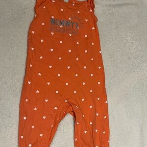 Carter's Orange Bodysuit with White Hearts